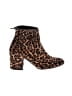 Stuart Weitzman Animal Print Brown Ankle Boots Size 8 1/2 - photo 1