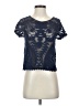 Express 100% Nylon Blue Short Sleeve Top Size XS - photo 1