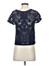 Express 100% Nylon Blue Short Sleeve Top Size XS - photo 2