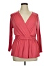 Harper Pink Long Sleeve Blouse Size XL - photo 1