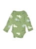 Carter's 100% Cotton Green Long Sleeve Onesie Size Preemie - photo 1