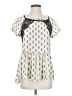 Rewind 100% Polyester Ivory Short Sleeve Blouse Size S - photo 1