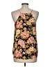 Ann Taylor LOFT 100% Polyester Floral Black Yellow Sleeveless Blouse Size M - photo 2