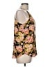 Ann Taylor LOFT 100% Polyester Floral Black Yellow Sleeveless Blouse Size M - photo 4
