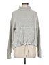 Sweaty Betty 100% Polyester Metallic Gray Turtleneck Sweater Size 6 - photo 1