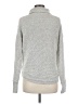 Sweaty Betty 100% Polyester Metallic Gray Turtleneck Sweater Size 6 - photo 2