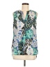 Rose + Olive 100% Polyester Blue Sleeveless Blouse Size M - photo 1