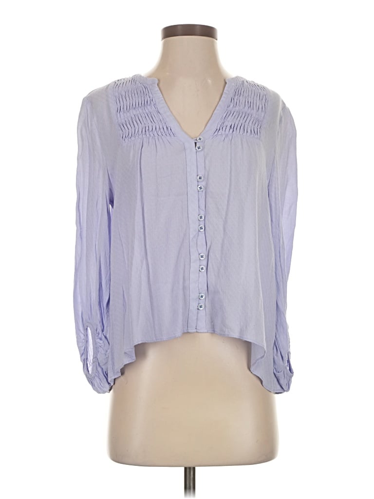 Pre-owned Maeve 3/4 Sleeve Blouse In Blue