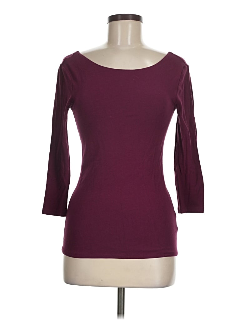 Pre-owned Boden 3/4 Sleeve T-shirt In Burgundy