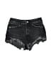 Zara Paisley Black Denim Shorts Size 6 - photo 1