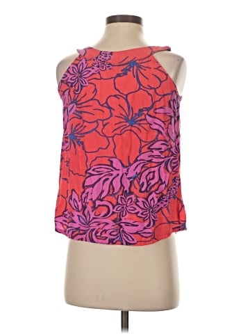 Hibiscus Collection Sleeveless Blouse (view 2)