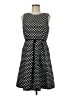 Sandra Darren 100% Polyester Polka Dots Black Casual Dress Size 8 - photo 1