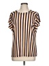 Liz Claiborne Stripes Gold Short Sleeve Top Size L - photo 1