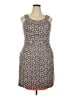 Robbie Bee 100% Polyester Animal Print Brown Casual Dress Size 18 - photo 1