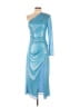 Ramy Brook 100% Polyester Metallic Blue Cocktail Dress Size 2 - photo 1