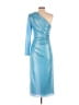 Ramy Brook 100% Polyester Metallic Blue Cocktail Dress Size 2 - photo 2
