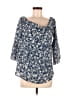 verse Blue 3/4 Sleeve Blouse Size Med - photo 1