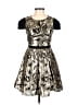 Hunter Dixon Metallic Silver Cocktail Dress Size 0 (petite) - photo 1