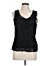 Assorted Brands 100% Polyester Black Sleeveless Blouse Size L - photo 1