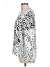 dalia 100% Polyester Animal Print Silver Long Sleeve Blouse Size L - photo 5