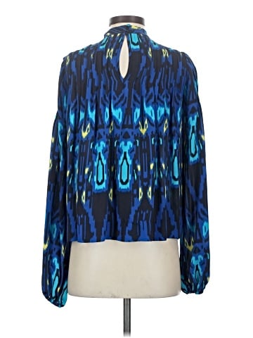 Marie Oliver Long Sleeve Silk Top (view 2)