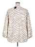 Alfani 100% Polyester Animal Print Ivory 3/4 Sleeve Blouse Size 2X - photo 2