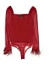 Lulus 100% Polyester Red Bodysuit Size XS - photo 1