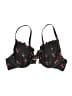 Unbranded Hearts Black Swimsuit Top Size 1X - photo 1