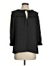 Current Air 100% Polyester Animal Print Solid Black 3/4 Sleeve Blouse Size S - photo 1