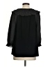 Current Air 100% Polyester Animal Print Solid Black 3/4 Sleeve Blouse Size S - photo 2