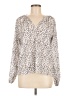Unbranded Animal Print Gray Long Sleeve Blouse Size M - photo 1