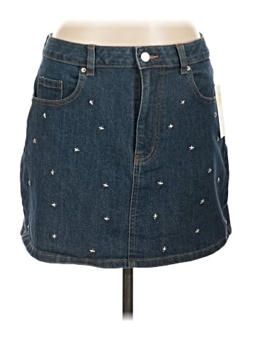 No Boundaries Denim Skirt (view 1)