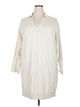 ann taylor loft shirt dress Charcoal Heathered T-Shirt Tab collar Ann Taylor LOFT Women's Dresses