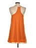 Naked Zebra 100% Polyester Solid Orange Casual Dress Size S - photo 2
