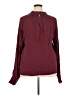 LTS Basics 100% Viscose Burgundy Long Sleeve Blouse Size 20 - photo 2