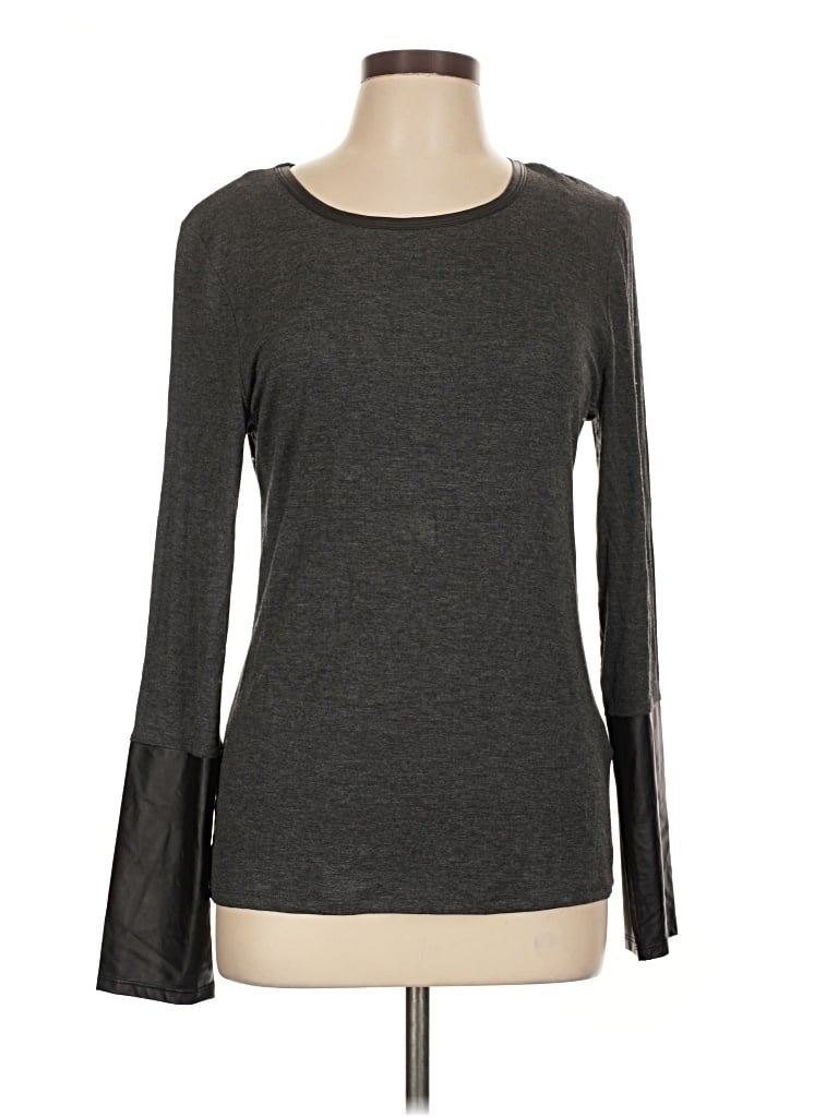 Pre-owned Laundry By Shelli Segal Long Sleeve T-shirt In Gray