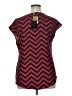 Heart Soul 100% Polyester Chevron-herringbone Red Short Sleeve Top Size XL - photo 2