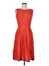 AGB 100% Rayon Solid Orange Casual Dress Size 6 - photo 1
