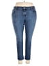 Eileen Fisher Solid Blue Jeans Size 16 - photo 1