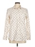 Eddie Bauer Polka Dots Ivory Long Sleeve Button-Down Shirt Size M - photo 1