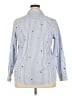 Coldwater Creek Hearts Blue Long Sleeve Button-Down Shirt Size 18 - photo 2