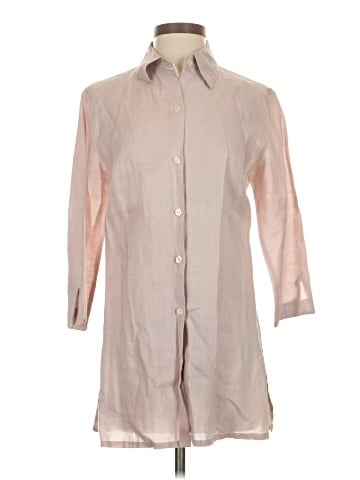 Zara Basic 3/4 Sleeve Button-Down Shirt (view 1)
