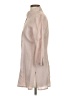 Zara Basic 100% Ramie Tan 3/4 Sleeve Button-Down Shirt Size S - photo 5