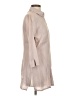 Zara Basic 100% Ramie Tan 3/4 Sleeve Button-Down Shirt Size S - photo 4