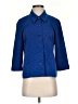Melissa Harper Floral Blue 3/4 Sleeve Button-Down Shirt Size P (petite) - photo 1