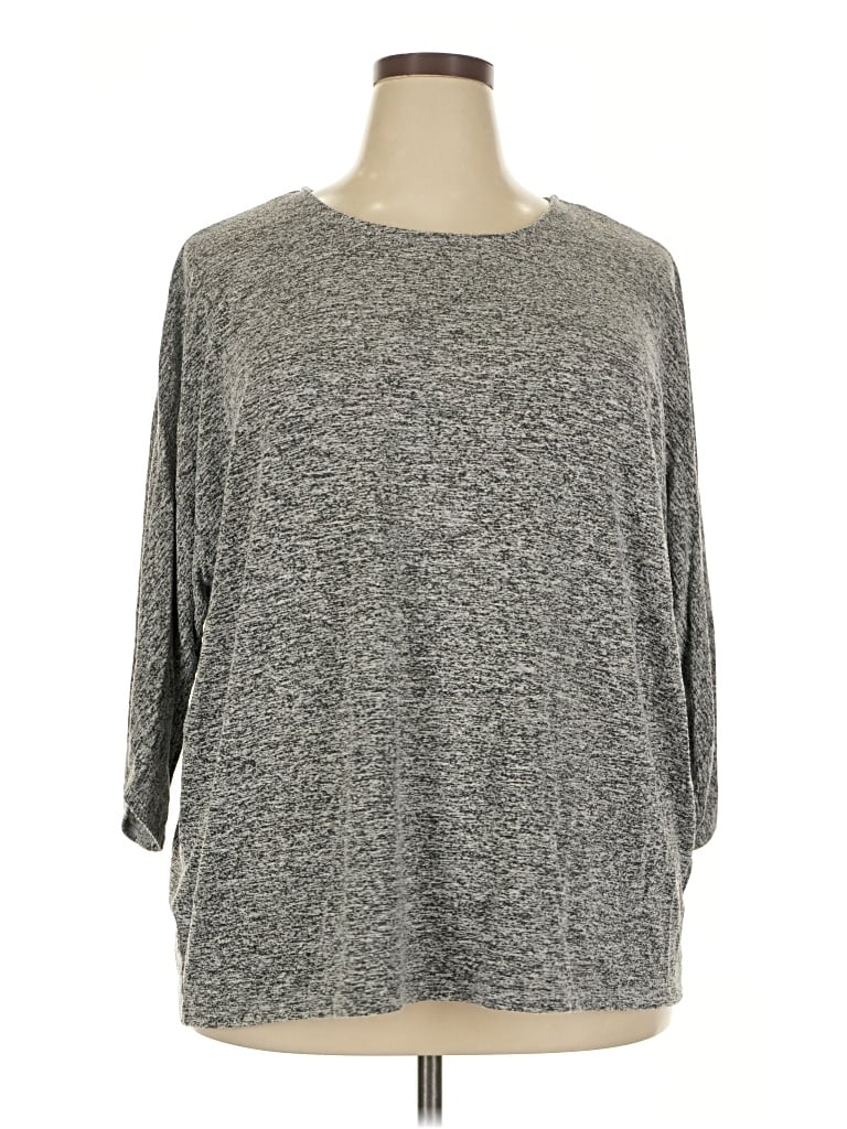 Pre-owned Premise Studio 3/4 Sleeve T-shirt In Gray