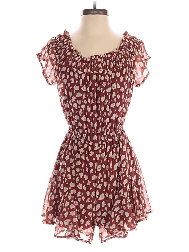 Pre-owned Blue Rain Romper In Burgundy