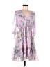 Taylor 100% Polyester Floral Purple Cocktail Dress Size S (estimated) - photo 1