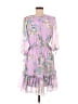 Taylor 100% Polyester Floral Purple Cocktail Dress Size S (estimated) - photo 2