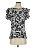 Sunny Leigh Silver Short Sleeve Blouse Size S - photo 1